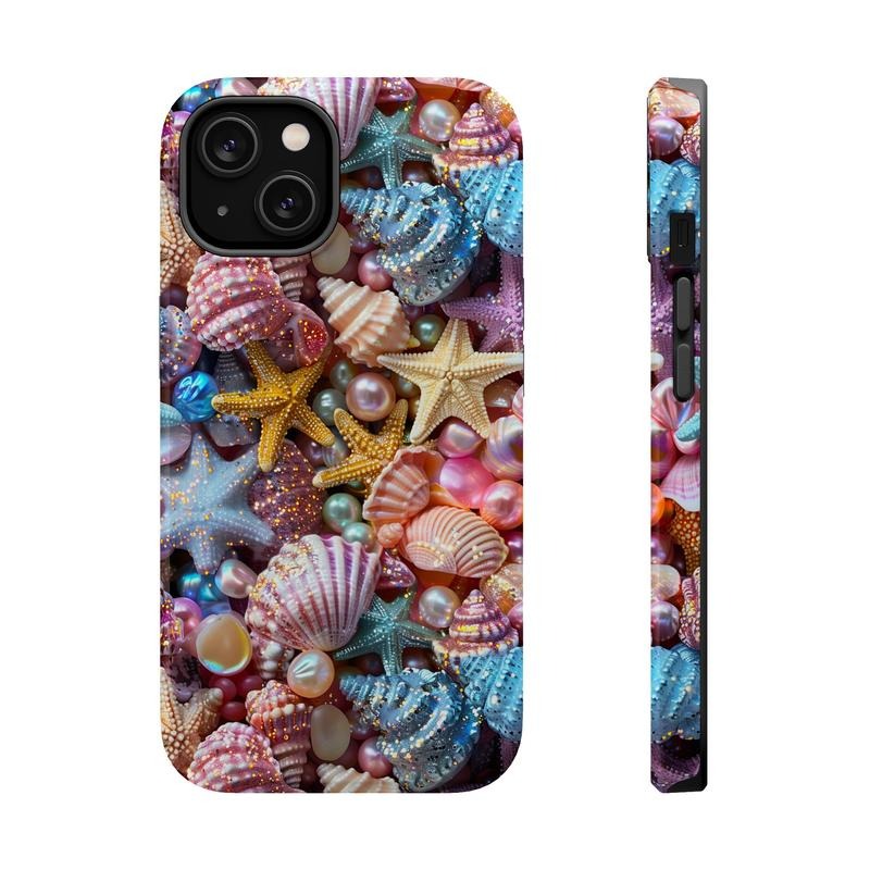 Seashell Pearl Phone Case Mag Safe Compatible Magnetic Tough Cases T-Shirts, Hoodie, Sweatshirt | PureTeeCo.com