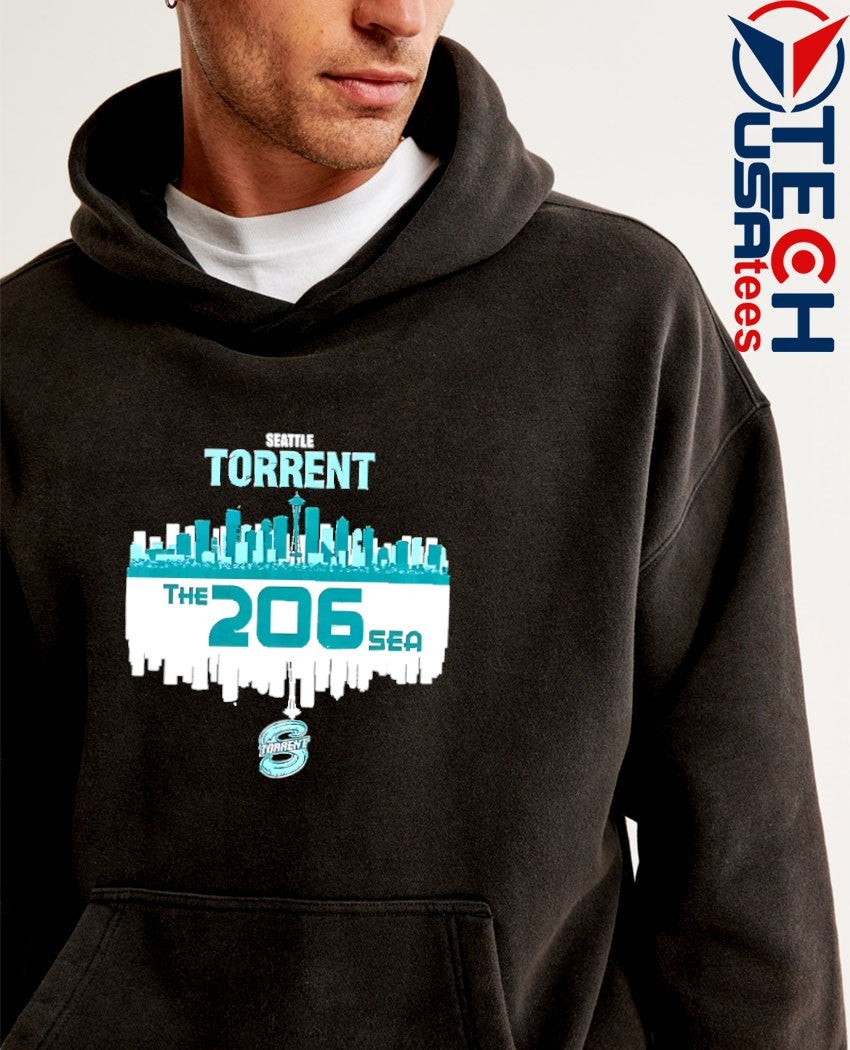 Seattle Torrent The 206 Sea Hockey City skyline shirt