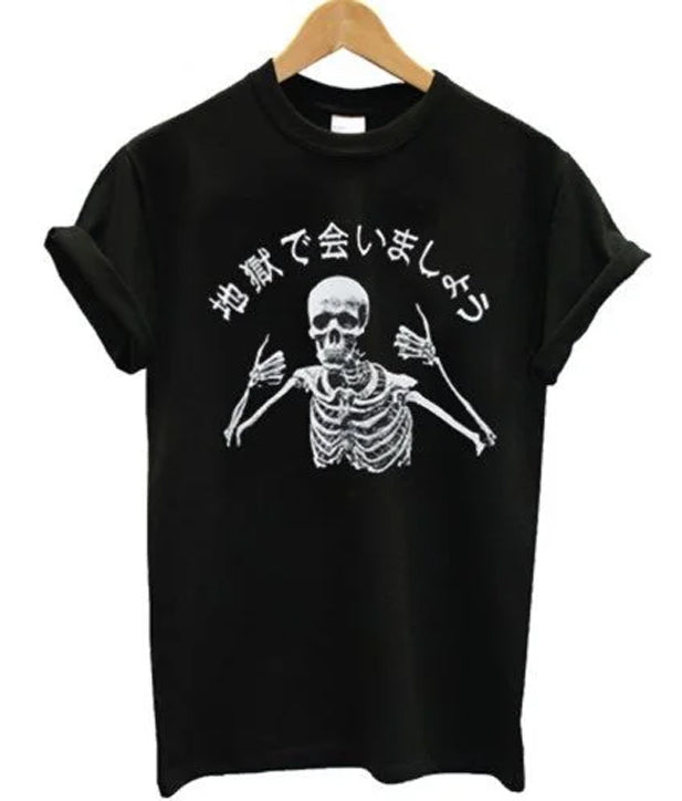 See You In Hell Skeleton T-Shirt Hoodie, Sweatshirt | PureTeeCo.com