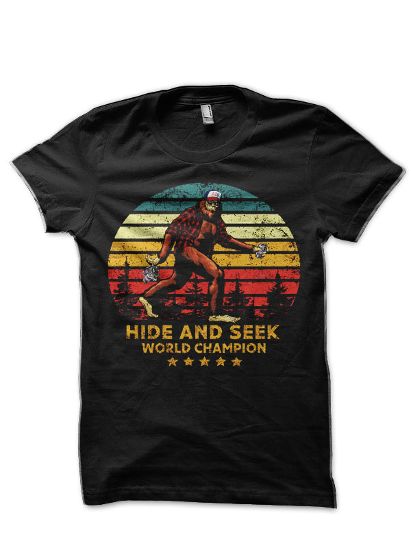 Hide And Seek World Champion Black T-Shirt Hoodie, Sweatshirt | PureTeeCo.com