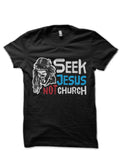 Seek Jesus Not Church Black T-Shirt Hoodie, Sweatshirt | PureTeeCo.com