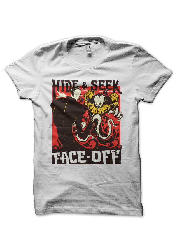 Hide & Seek Face Off White T-Shirt Hoodie, Sweatshirt | PureTeeCo.com