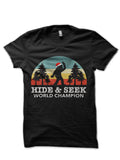 Retro Bigfoot hide and seek world champion Black T-Shirt Hoodie, Sweatshirt | PureTeeCo.com