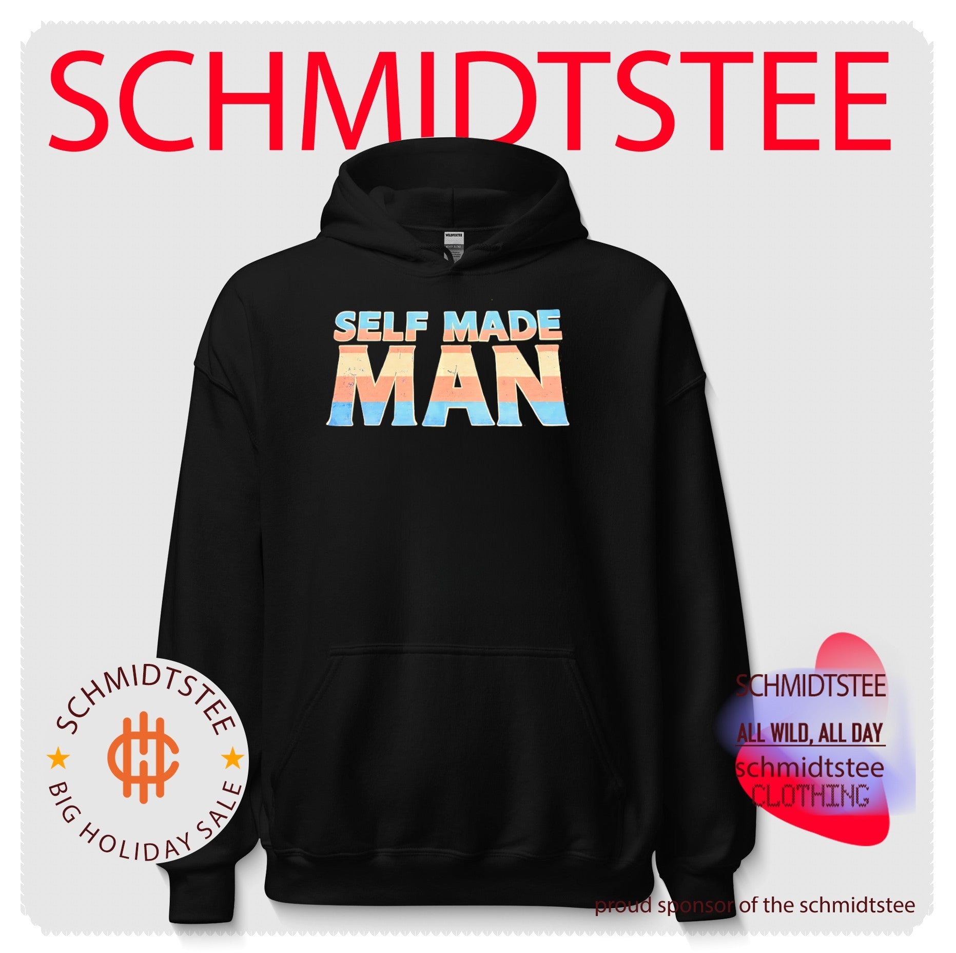 Self made man pride flag shirt