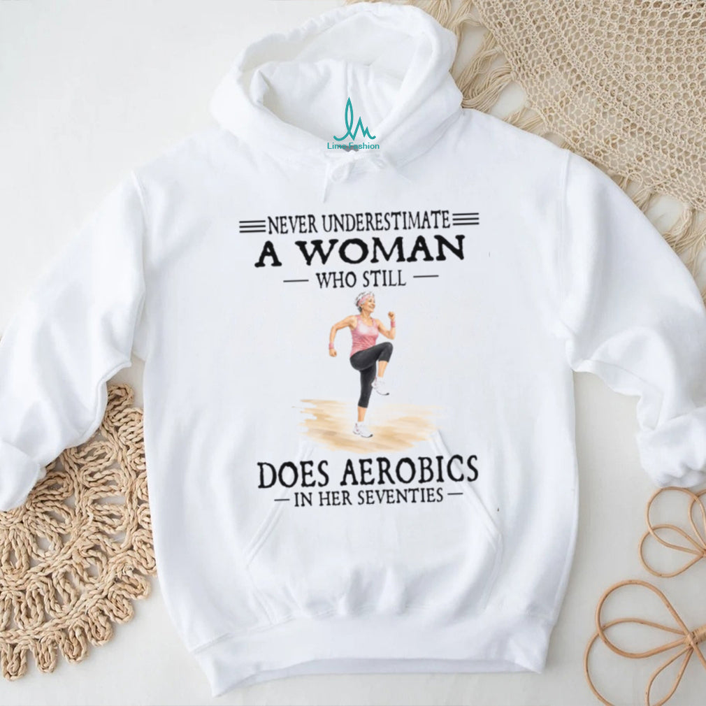 Senior Woman Does Aerobics In Her Seventies Shirt