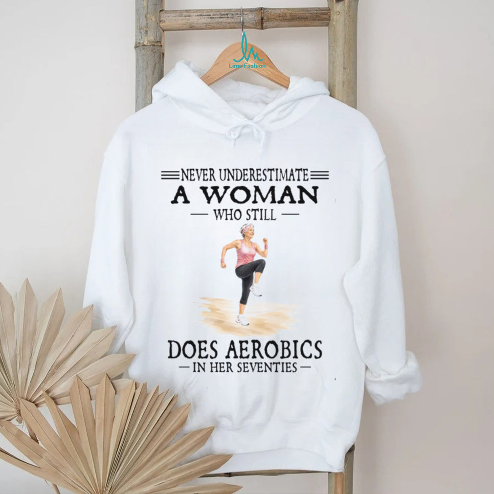 Senior Woman Does Aerobics In Her Seventies Shirt