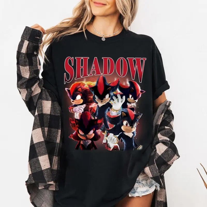 Sh4dow the Hedgehog Bella Shirt, Funny Dumb T-Shirt, Meme Shirt, Menswear Womenswear Streetwear, Graphic Movie Shirt...