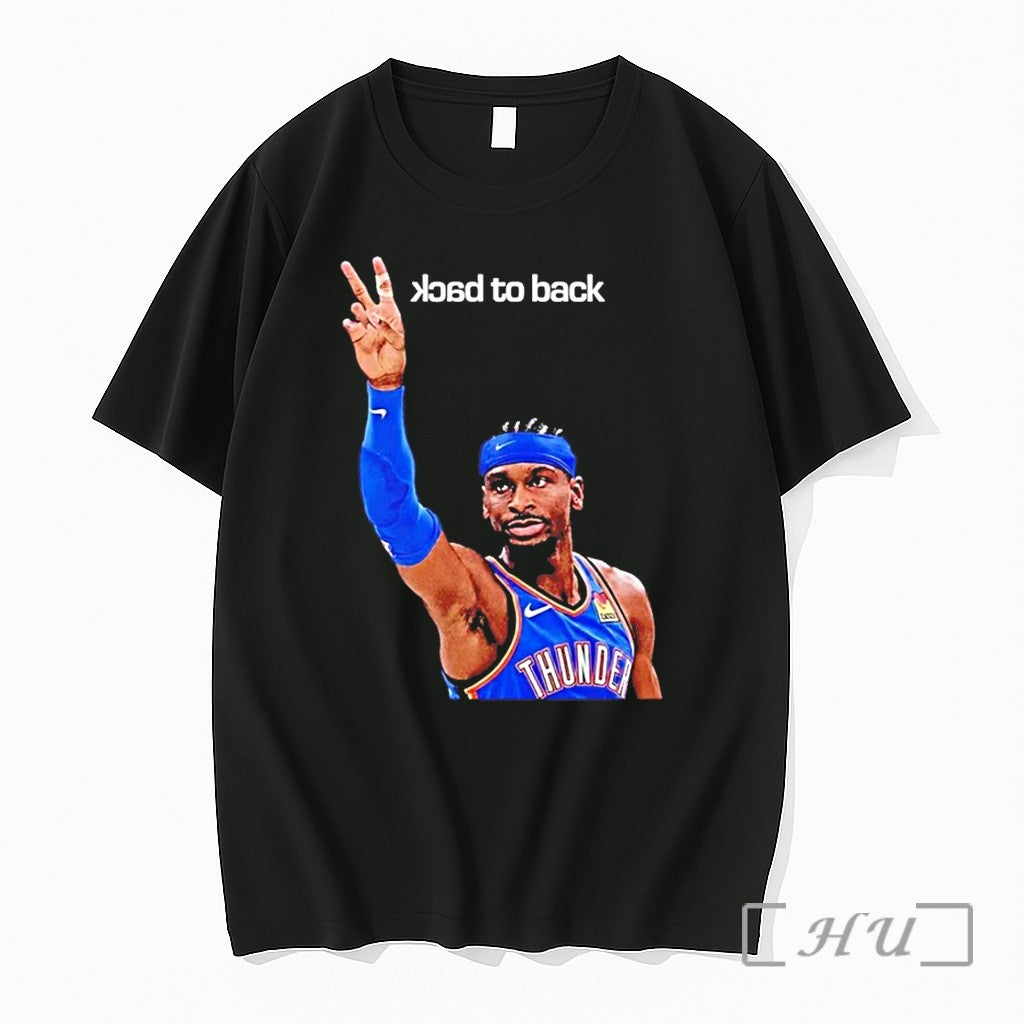 Shai Gilgeous Alexander Back To Back Two Finger Salute Tshirts Sweater