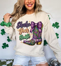 Shake Your Bootie Mardi Gras Cowboy Boot Brushstroke Boots Mardi Gras Fleur De Lis Coquette Brushstroke Mardi Gras...