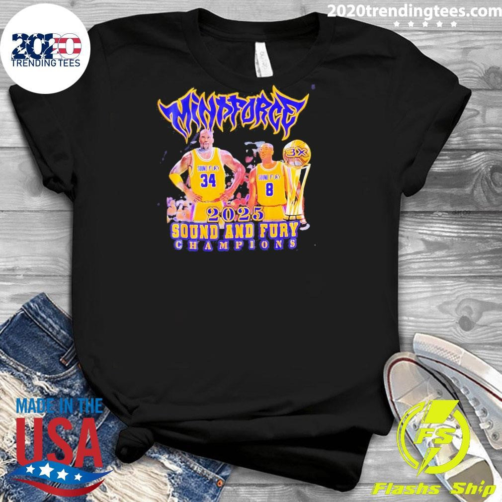Shaquille O’neal And Kobe Bryant Sound And Fury Los Angeles Lakers Basketball Champions Shirt