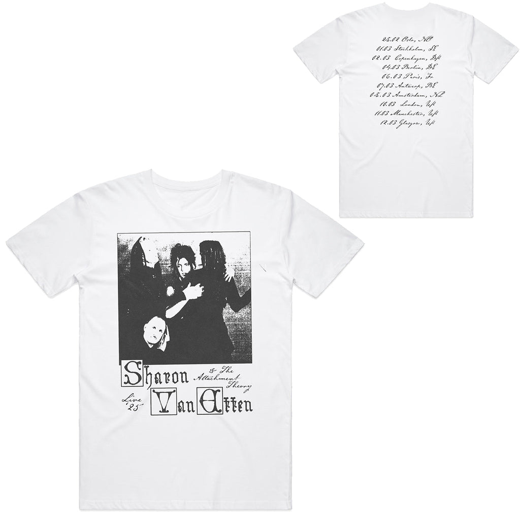 Sharon Van Etten & The Attachment Theory White Tour T-Shirt Hoodie, Sweatshirt | PureTeeCo.com (Image 1)