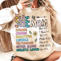 She is Mom Shirt, Flower Mom , Blessed Mom ,Mother's Day Tee,  Retro Mama Quotes Hoodie, Sweatshirt | PureTeeCo.com