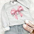 She is Worthy coquette bow Sweatshirt | Ash Gray Sweatshirt jesus shirt Hoodie | PureTeeCo.com