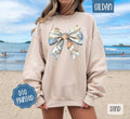Shell Bow Sweatshirt, Cute Summer Sweater, Girly Beach Crewneck T-Shirts, Hoodie | PureTeeCo.com