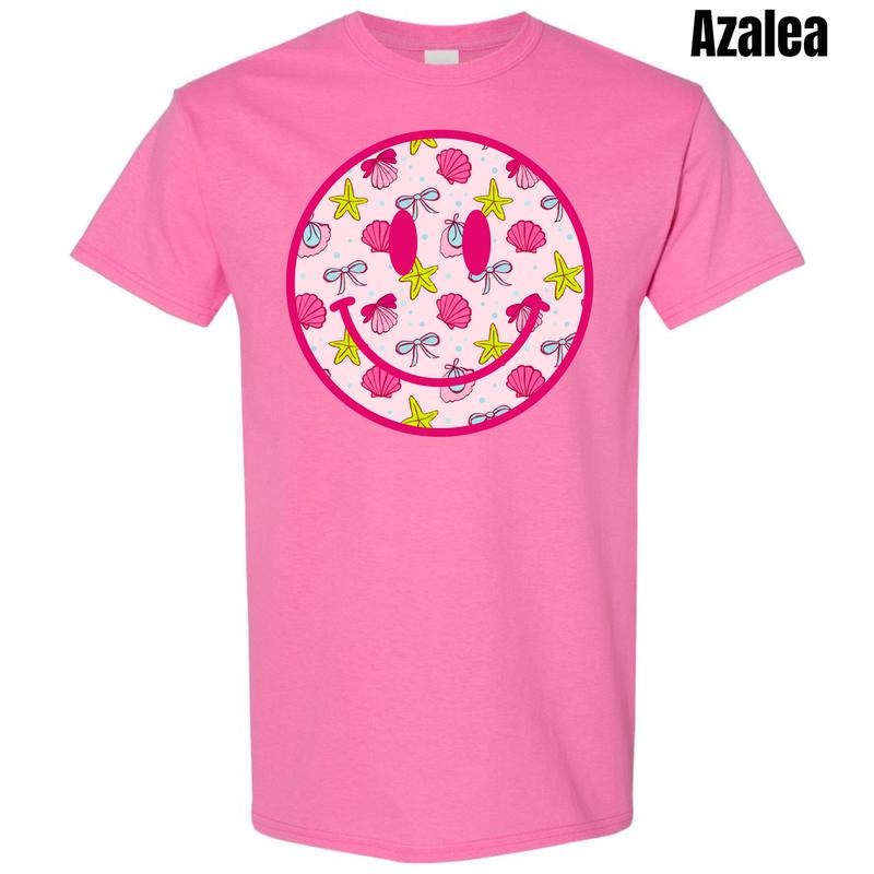 Shells & Bows Happy Face Gildan Short Sleeve T-Shirt 'NLB' Hoodie, Sweatshirt | PureTeeCo.com