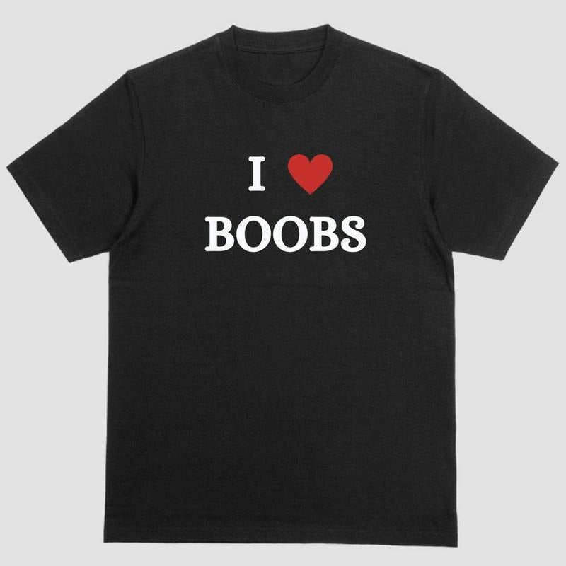 Short sleeve shirt, I LOVE BOOBS Hoodie, Sweatshirt | PureTeeCo.com