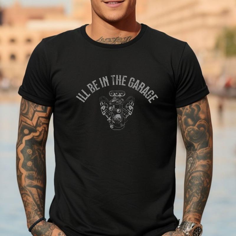 Short sleeve shirt, ILL BE IN THE GARAGE Hoodie, Sweatshirt | PureTeeCo.com