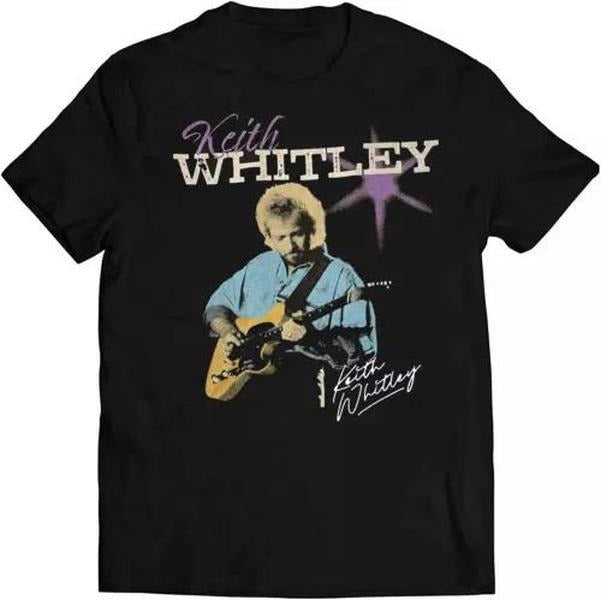 Signed Keith Whitley Purple Guitar T Shirts, Singer Shirt, Country Music Lover Shirt, Musician Gift Hoodie, Sweatshirt