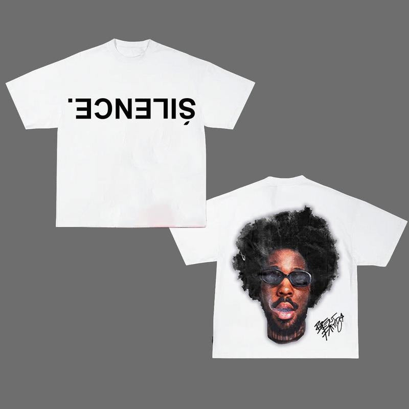 Sil3nce Br3ntt Faiiyazz New Graphic Rap Tee Graphic Shirt Womenswear Top
