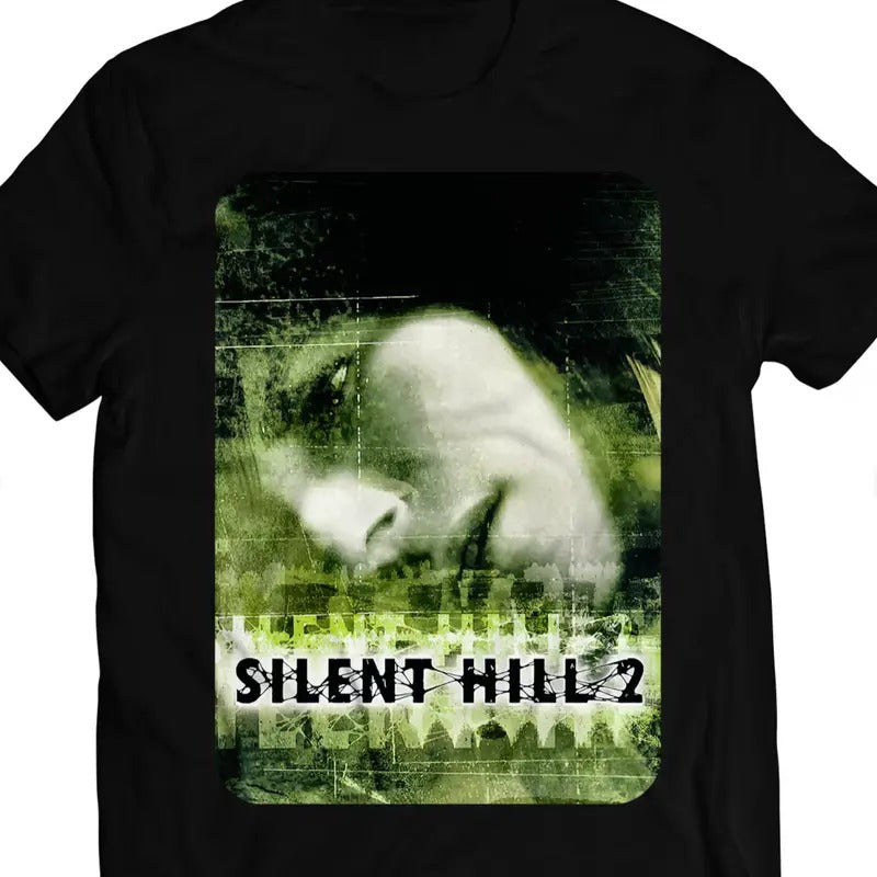 Silent Hill 2 Japanese Cover Art T-Shirt, Cult Classic Horror Game Merch, Horror Graphic Tee, Silent Hill T-Shirt Top...