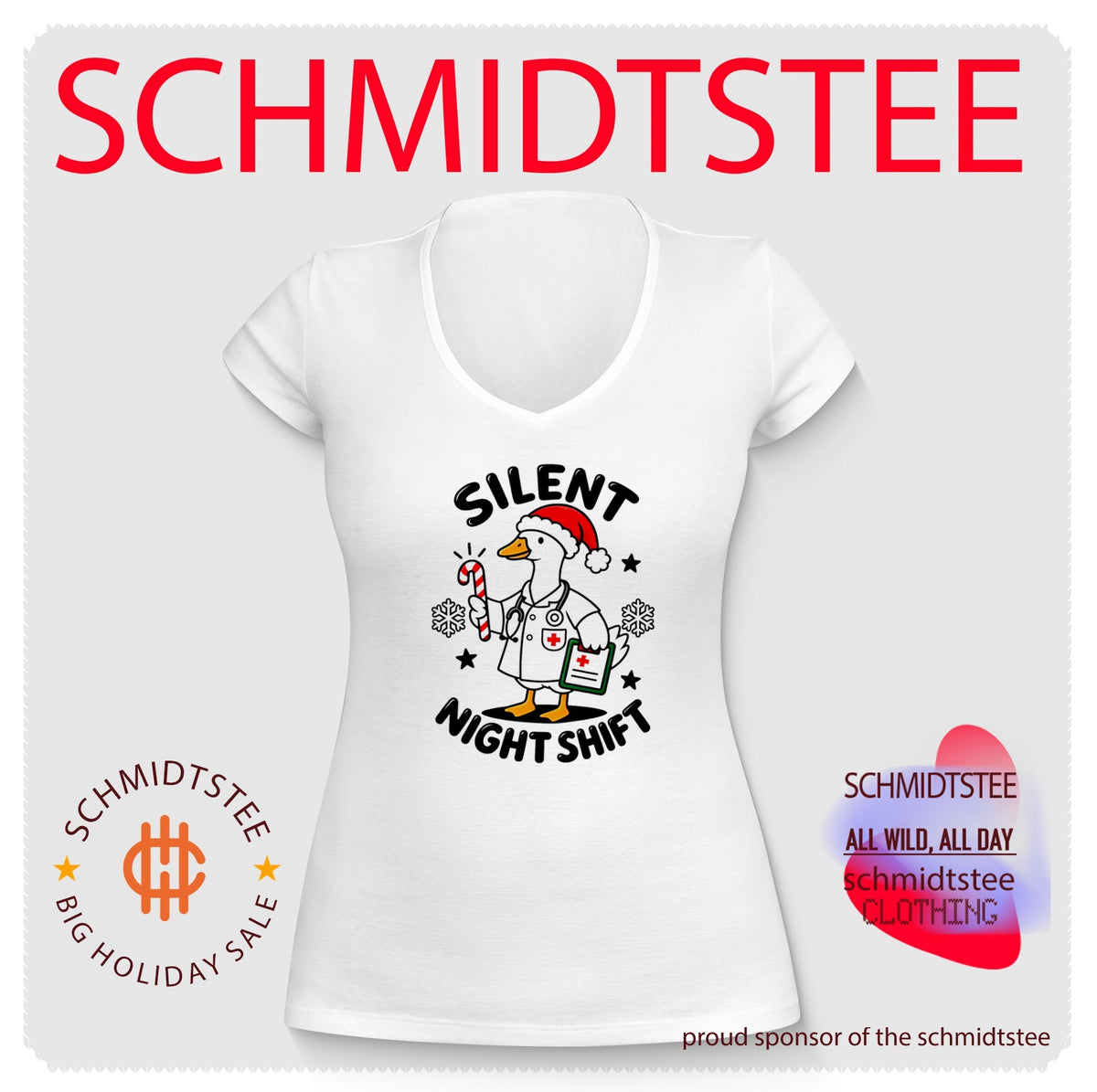 Silent Night Shift Christmas Doctor Goose 2026 shirt