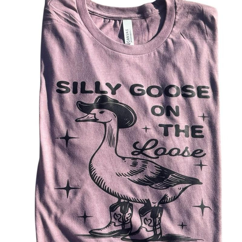 Silly Goose on the loose T-shirt - Bella Canvas Unisex Fit Tee Hoodie, Sweatshirt | PureTeeCo.com
