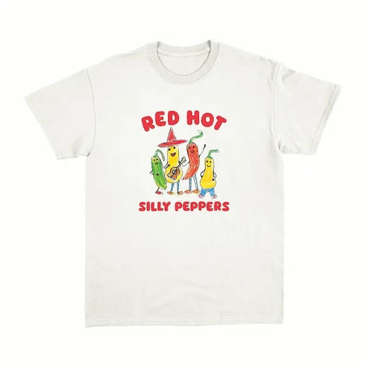 Silly Pepers Tshirt, Red Hot Slly Peppers Tshirt, Unisex t shirt, Funny Shirt, Silly Pepers Tee Menswear Top Streetwear Shortsleeve