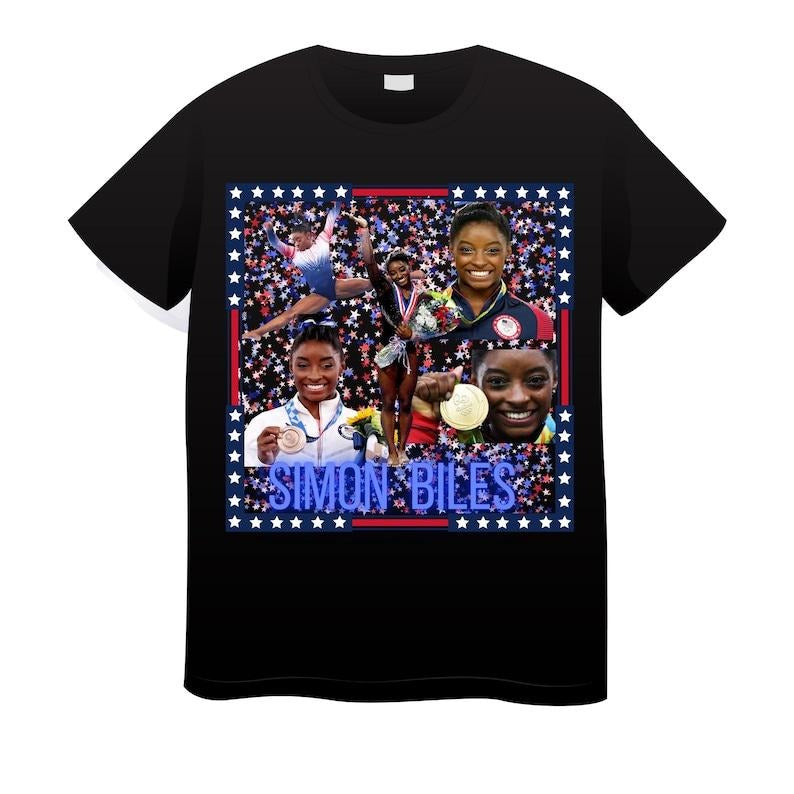 Simone Biles 2024 American Olympic Gymnastic T Shirt USA Hoodie, Sweatshirt | PureTeeCo.com
