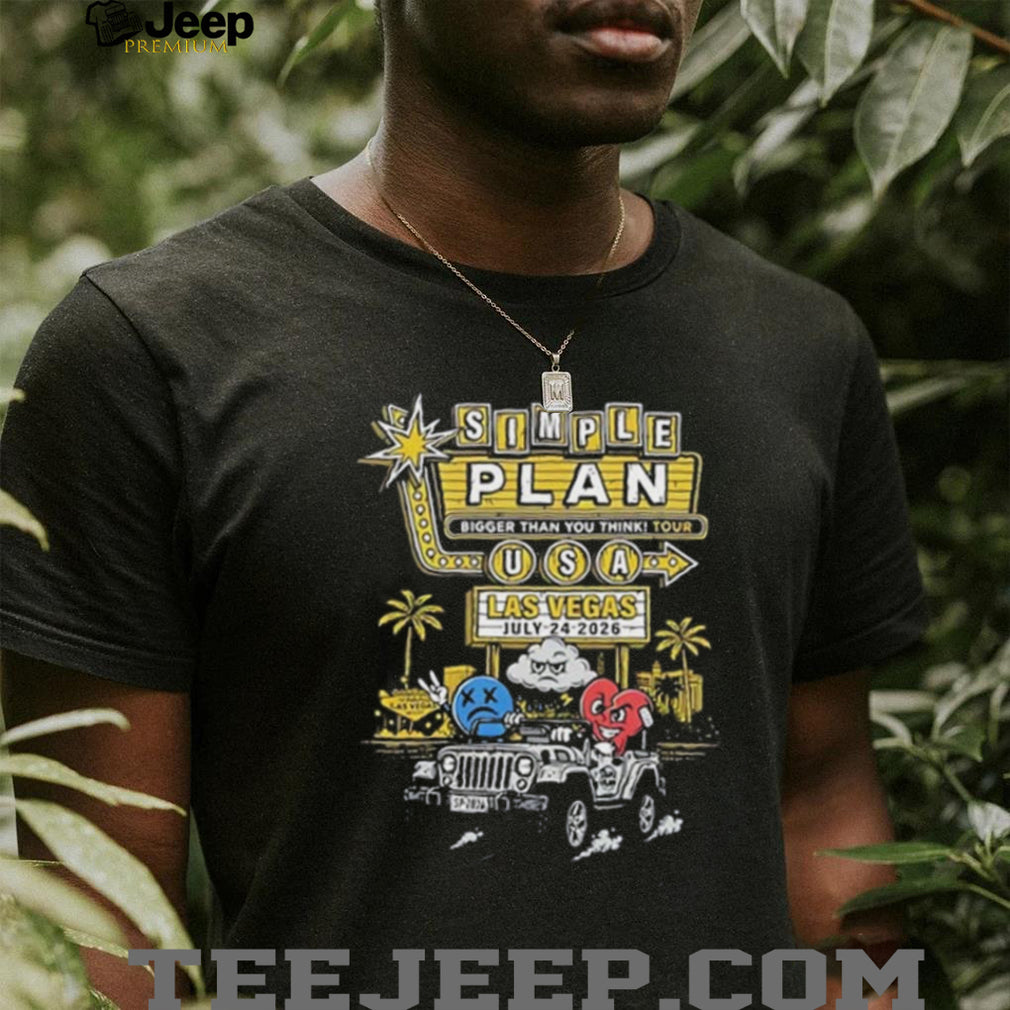 Simple plan bigger than you think tour USA Las Vegas July 24 2026 graphic shirt
