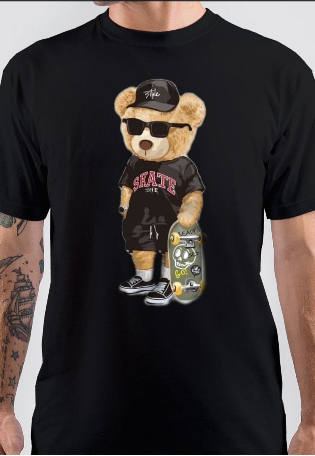 Skate Time Black T-Shirt Hoodie, Sweatshirt | PureTeeCo.com