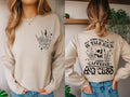 Skeleton Coffee Sweatshirt Retro Halloween Sweater Skull Caffeine Shirt Skeleton Hand Halloween Hoodie TK43GD | PureTeeCo.com