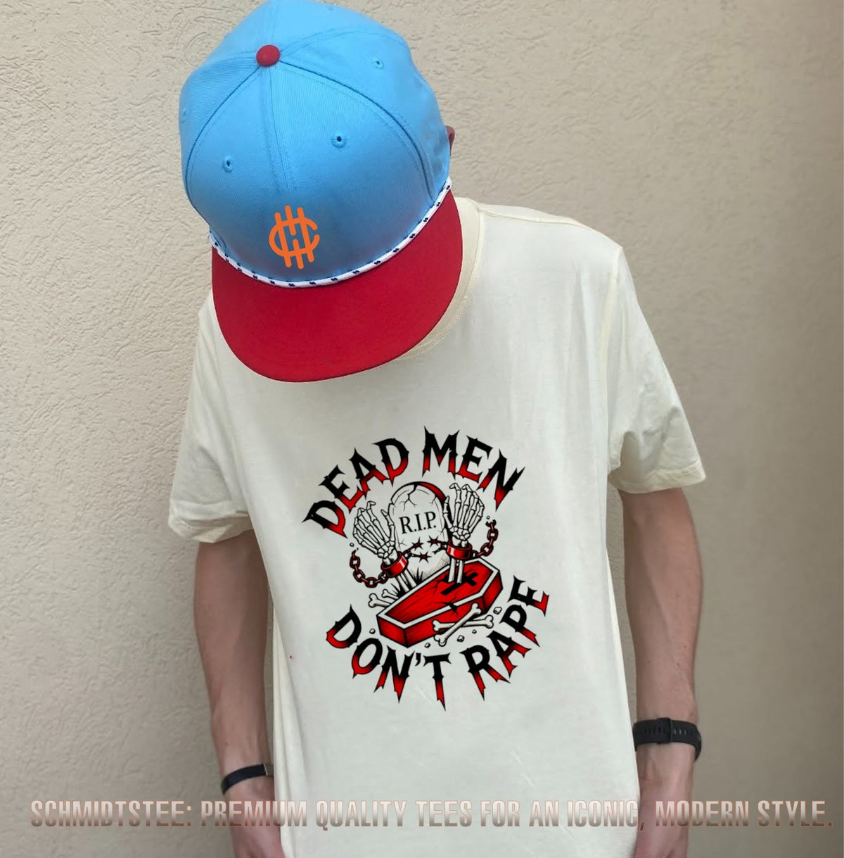 Skeleton Coffin Graphic Dead Men Don’t Rape shirt
