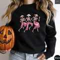 Skeleton Dancing Christmas Shirt Skeleton Dance Sweatshirt Christmas Lights Sweatshirt Skull Christmas...