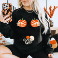 Skeleton Halloween Pregnancy Sweatshirt, Halloween Pregnancy Sweater, Spooky Mama Crewneck, Funny Pregnancy Sweater,...