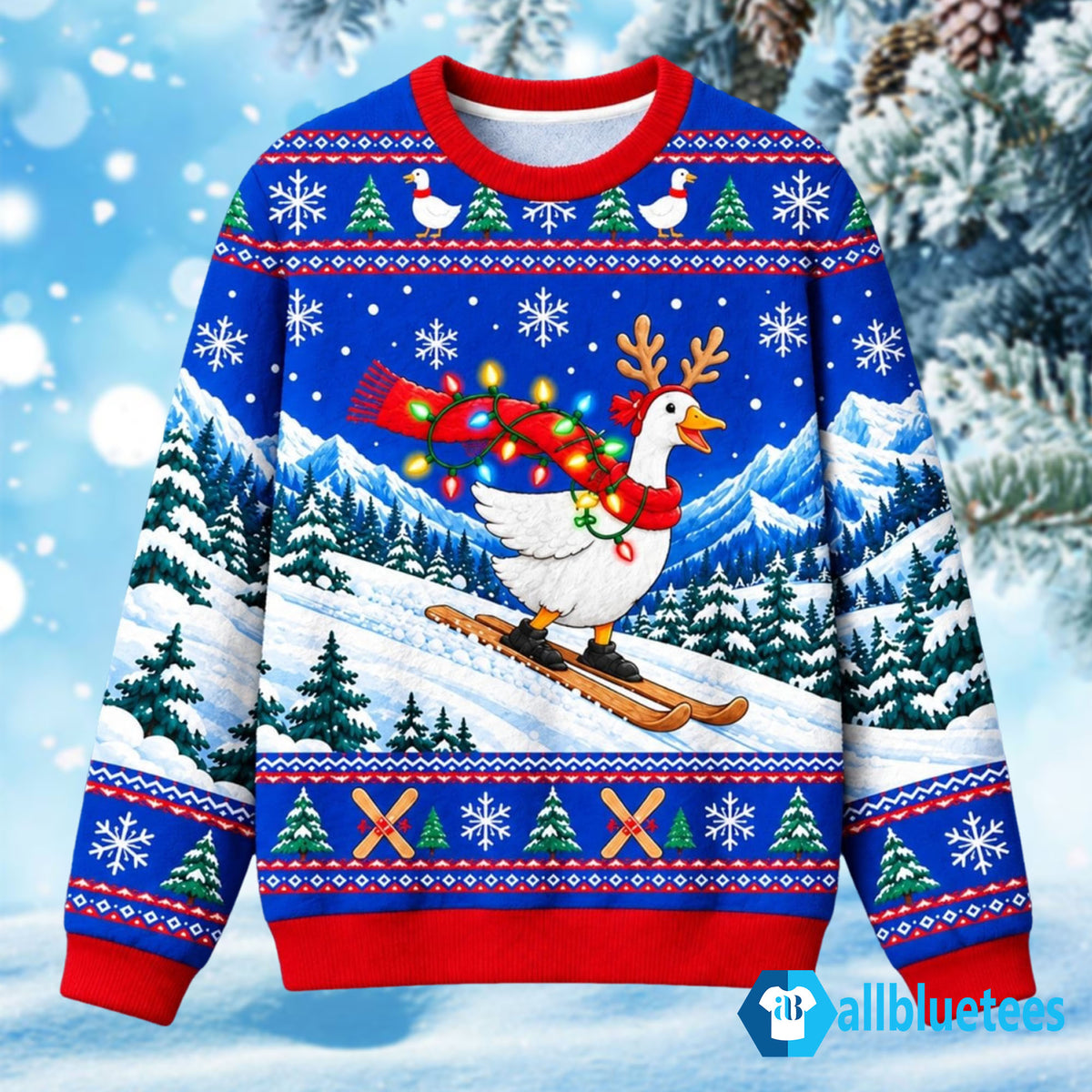 Ski Goose Ugly Christmas Sweater