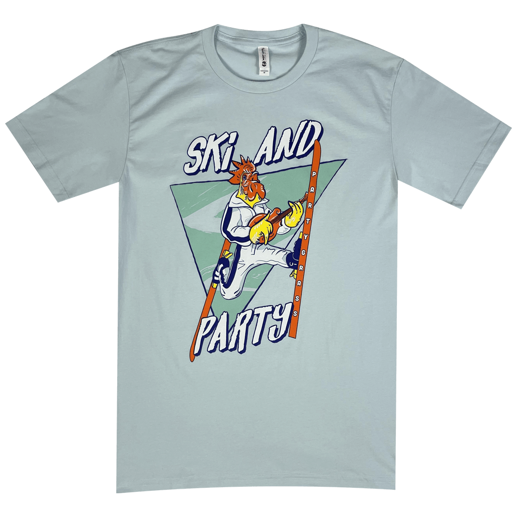 Ski & Party Blue T-Shirt Hoodie, Sweatshirt | PureTeeCo.com (Image 1)