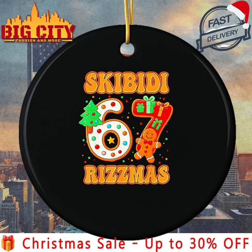 Skibidi Rizzmas 67 Funny Six Seven Meme Christmas shirt