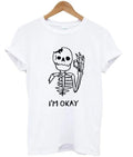 Skull I’m Okay T-Shirt Hoodie, Sweatshirt | PureTeeCo.com