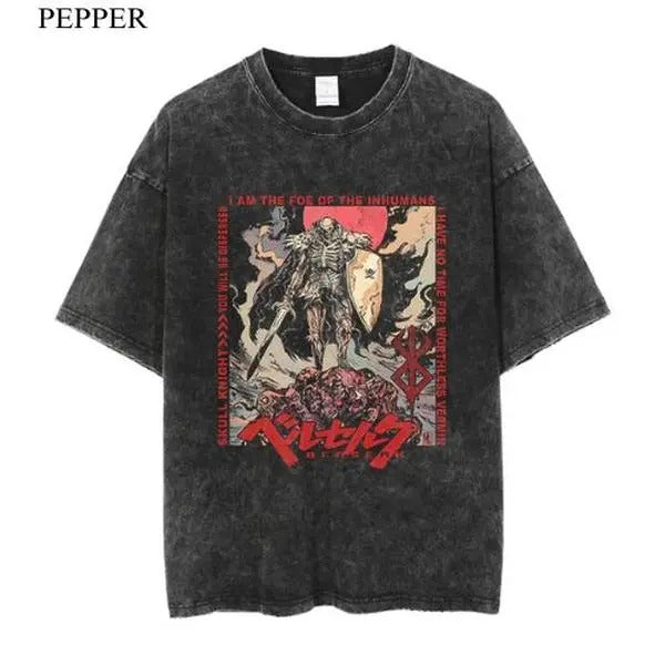 Skull Knight Vintage T-Shirt, Anime Manga Unisex T-Shirt, Gift For Him Menswear Top Hoodie, Sweatshirt | PureTeeCo.com