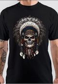 Skull Warrior Indian Chief T-Shirt Hoodie, Sweatshirt | PureTeeCo.com