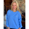 Sky Blue Embroidered Initial Sweatshirt (S-XL) T-Shirts, Hoodie | PureTeeCo.com