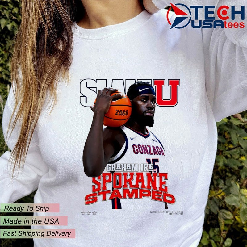 Slam Gonzaga Bulldogs Graham Ike Spokane Stamped shirt