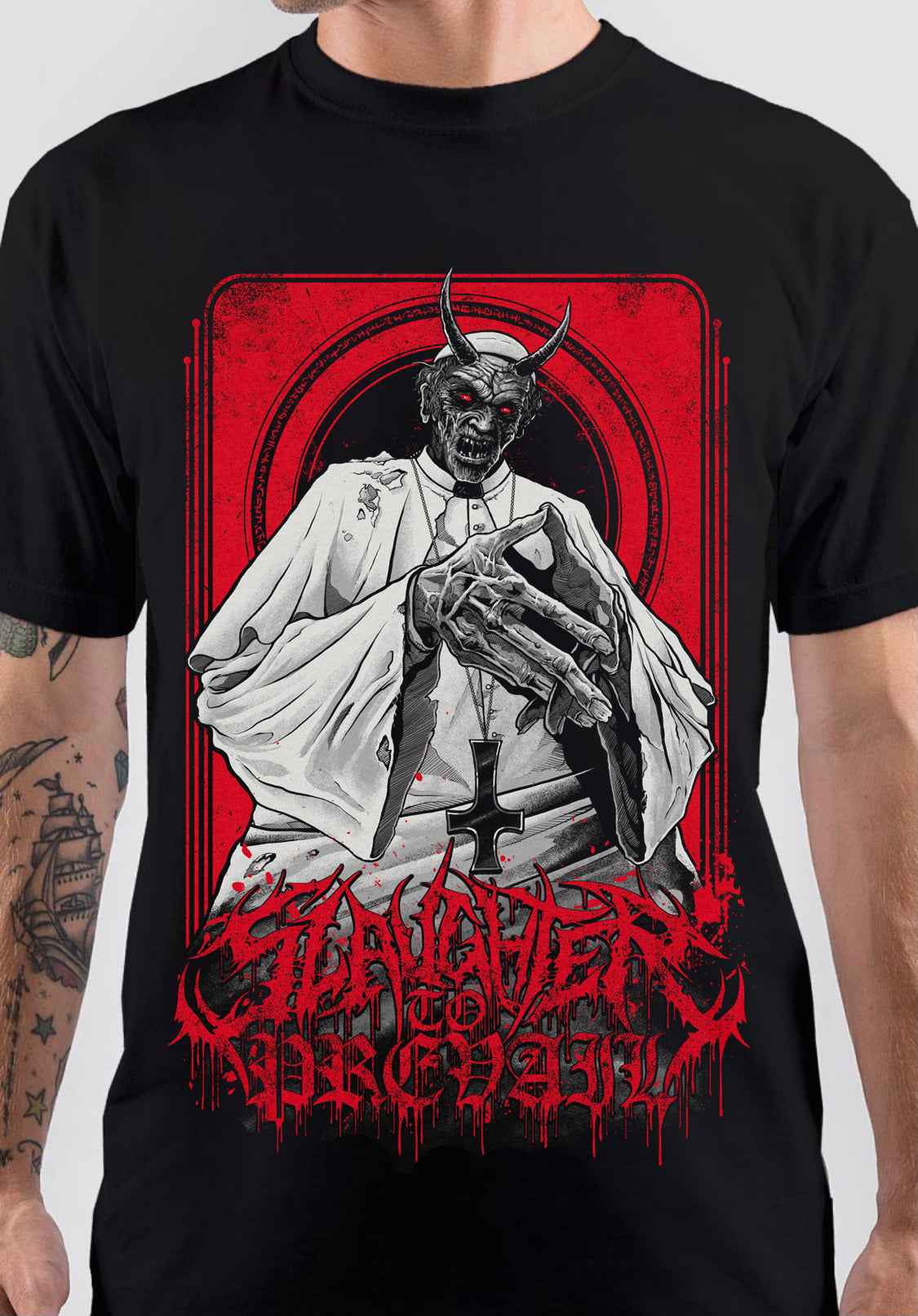 Slaughter to Prevail Demonic Preacher T-Shirt Hoodie, Sweatshirt | PureTeeCo.com