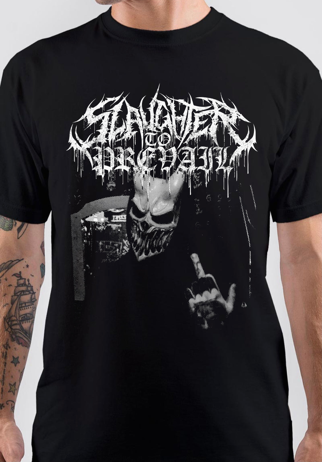 Slaughter to Prevail Middle Finger T-Shirt Hoodie, Sweatshirt | PureTeeCo.com