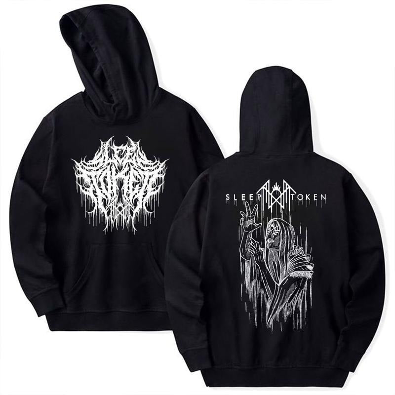 Sleeep Ttoken 2 Sided Hoodie, Rock Band Merch, Alternative Rock Clothing, Unisex Sweater Pullover Tee Sweatshirt