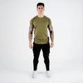 Slim Performance Tee - OD Green Cotton Menswear Shirt Top Athletic Sweat Hoodie, Sweatshirt | PureTeeCo.com