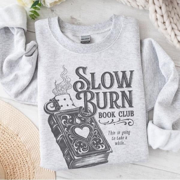 Slow Burn Book Club shirt Reader gift sweatshirt for Book Lover Romance Reader shirt Enemies to Lovers sweater Teacher...