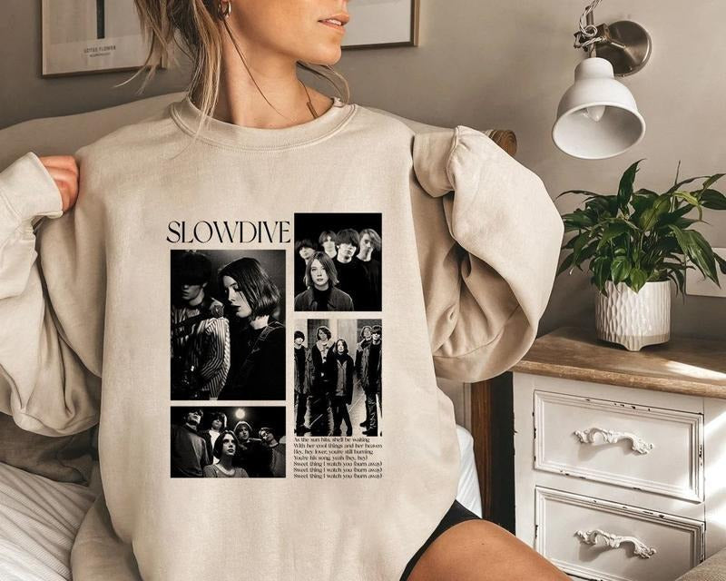 Slowdive vintage Sweatshirt, Slowdive Tour Sweatshirt, Souvlaki Graphic Retro Sweatshirt T-Shirts, Hoodie | PureTeeCo.com