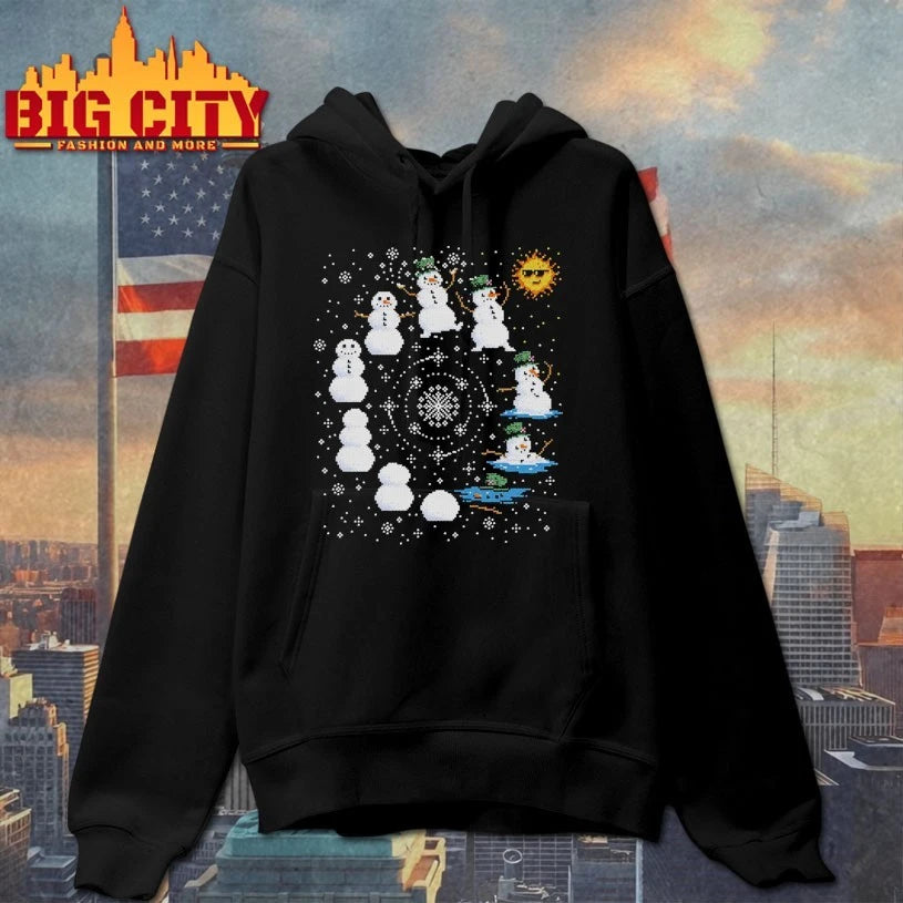 Snowman Life Cycle ugly Christmas shirt