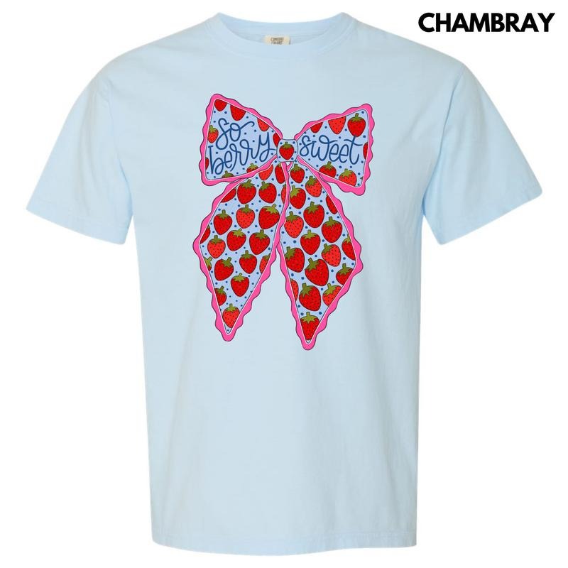 So Berry Sweet Bow Comfort Colors T-Shirt 'NLB' Hoodie, Sweatshirt | PureTeeCo.com